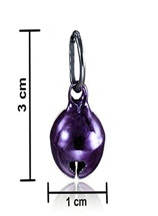 سايج سكوير طوق كلب مربع الشكل من سيج، مزود بجرس وقلادة، إكسسوار للطوق، للاستخدام اليومي للكلاب/الجراء/القطط الصغيرة/القطط (بنفسجي) - Image 5